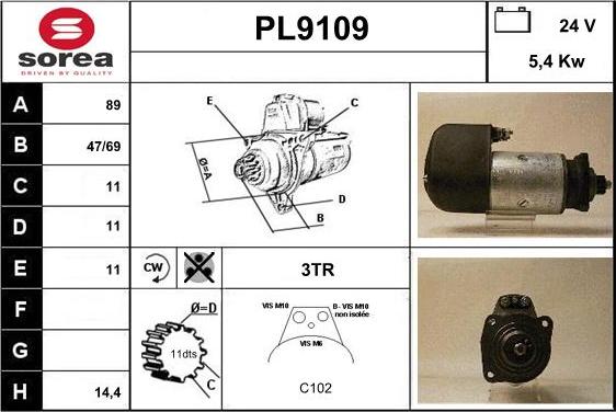 SNRA PL9109 - Starter www.molydon.hr