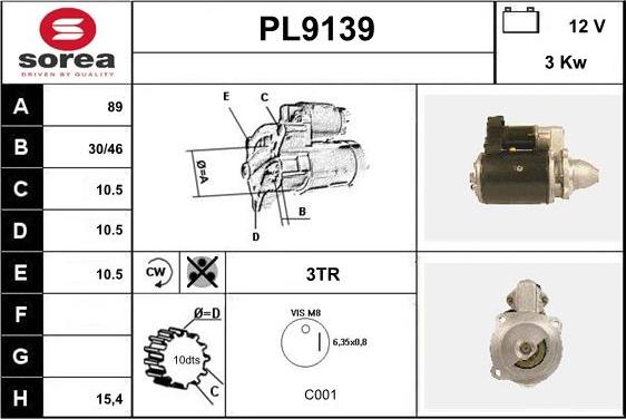 SNRA PL9139 - Starter www.molydon.hr