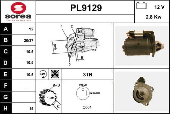 SNRA PL9129 - Starter www.molydon.hr