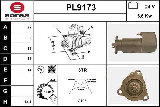 SNRA PL9173 - Starter www.molydon.hr