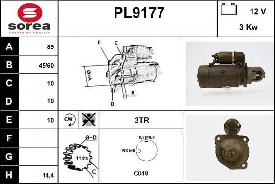 SNRA PL9177 - Starter www.molydon.hr