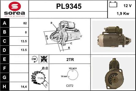 SNRA PL9345 - Starter www.molydon.hr