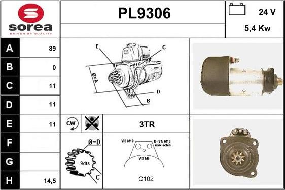 SNRA PL9306 - Starter www.molydon.hr