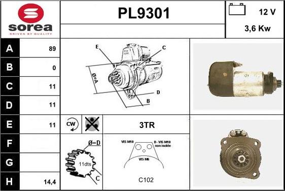 SNRA PL9301 - Starter www.molydon.hr