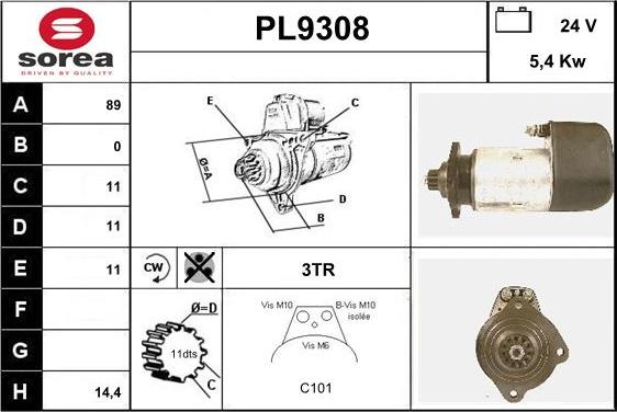 SNRA PL9308 - Starter www.molydon.hr