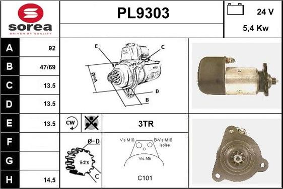 SNRA PL9303 - Starter www.molydon.hr