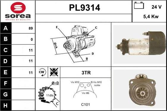 SNRA PL9314 - Starter www.molydon.hr