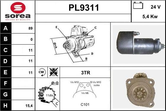 SNRA PL9311 - Starter www.molydon.hr