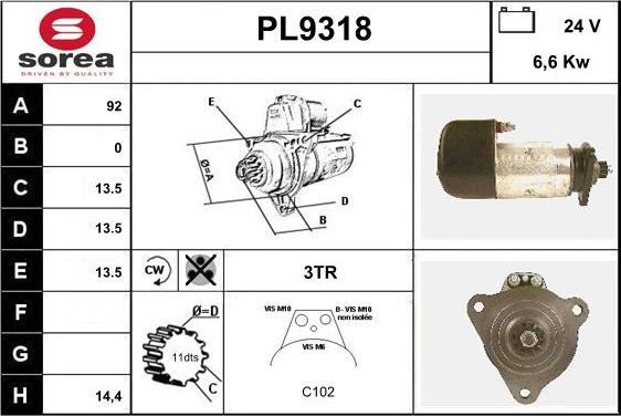 SNRA PL9318 - Starter www.molydon.hr