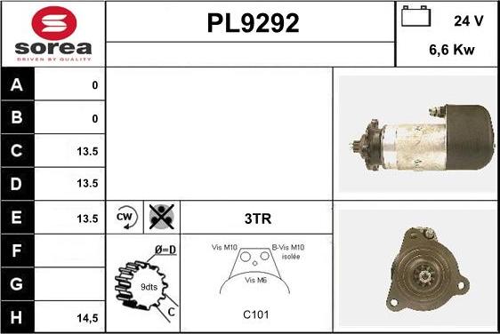 SNRA PL9292 - Starter www.molydon.hr