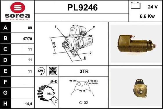 SNRA PL9246 - Starter www.molydon.hr