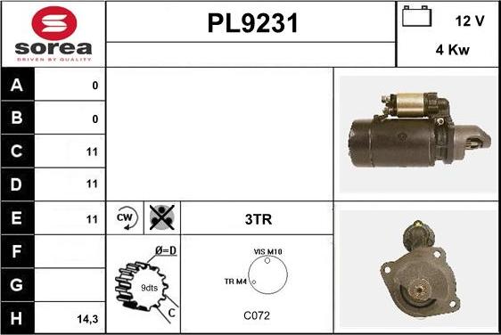 SNRA PL9231 - Starter www.molydon.hr