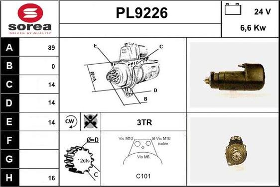 SNRA PL9226 - Starter www.molydon.hr