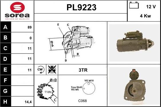 SNRA PL9223 - Starter www.molydon.hr