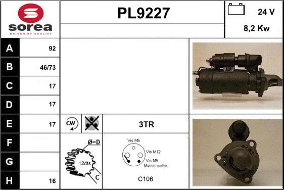 SNRA PL9227 - Starter www.molydon.hr