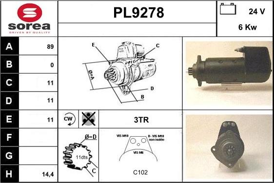 SNRA PL9278 - Starter www.molydon.hr