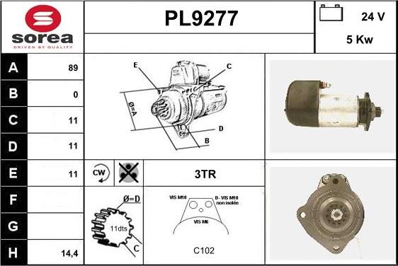 SNRA PL9277 - Starter www.molydon.hr