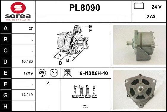 SNRA PL8090 - Alternator www.molydon.hr