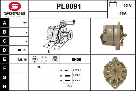 SNRA PL8091 - Alternator www.molydon.hr