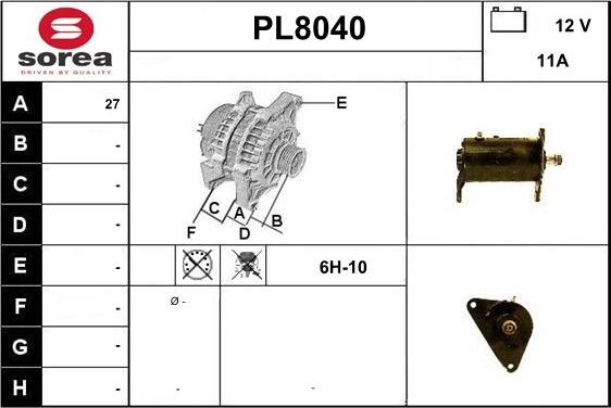 SNRA PL8040 - Alternator www.molydon.hr