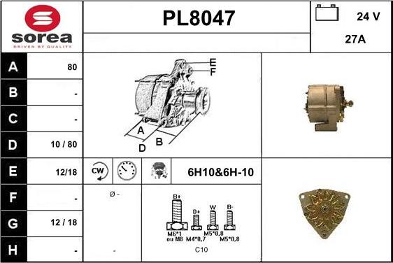 SNRA PL8047 - Alternator www.molydon.hr