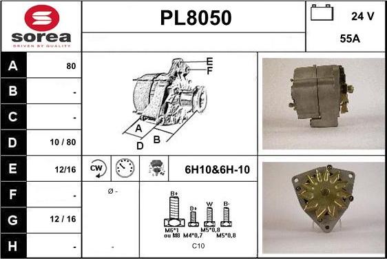 SNRA PL8050 - Alternator www.molydon.hr