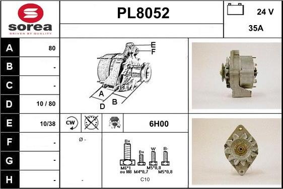 SNRA PL8052 - Alternator www.molydon.hr