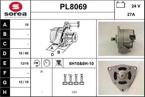 SNRA PL8069 - Alternator www.molydon.hr