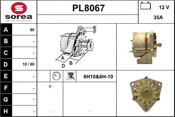 SNRA PL8067 - Alternator www.molydon.hr