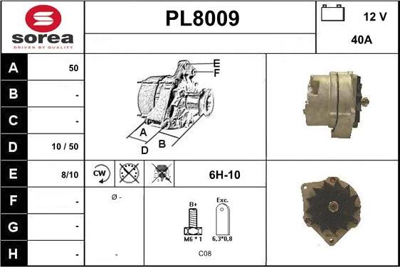 SNRA PL8009 - Alternator www.molydon.hr