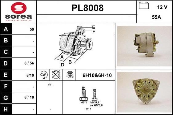 SNRA PL8008 - Alternator www.molydon.hr