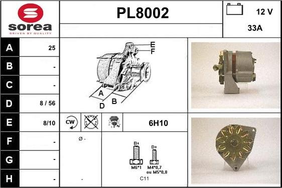 SNRA PL8002 - Alternator www.molydon.hr