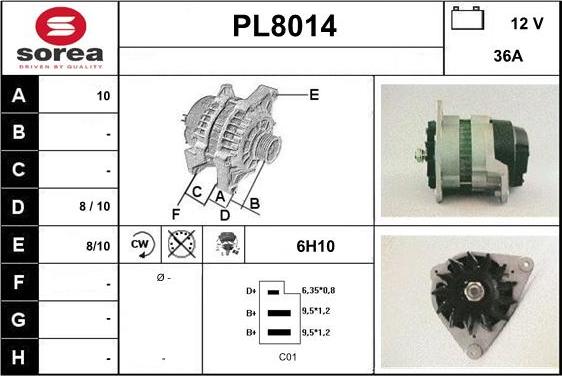 SNRA PL8014 - Alternator www.molydon.hr