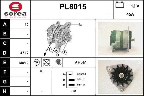 SNRA PL8015 - Alternator www.molydon.hr