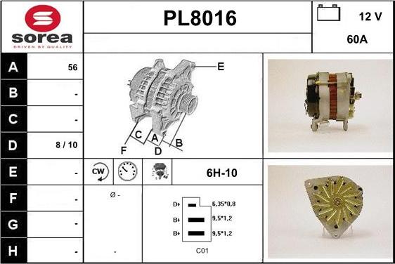 SNRA PL8016 - Alternator www.molydon.hr