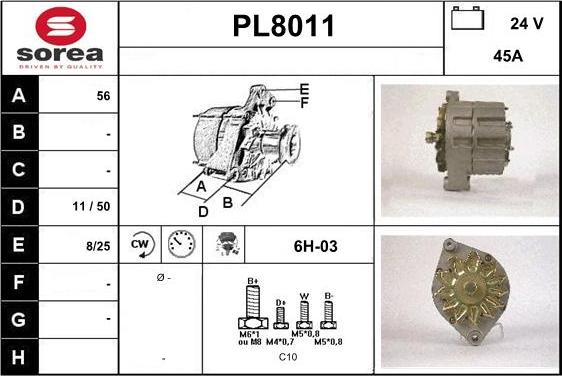 SNRA PL8011 - Alternator www.molydon.hr