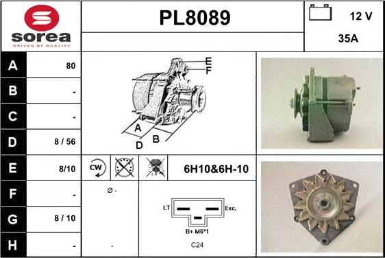 SNRA PL8089 - Alternator www.molydon.hr