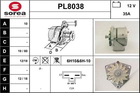 SNRA PL8038 - Alternator www.molydon.hr