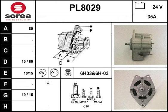 SNRA PL8029 - Alternator www.molydon.hr