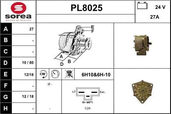 SNRA PL8025 - Alternator www.molydon.hr