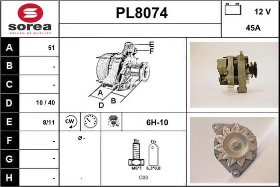 SNRA PL8074 - Alternator www.molydon.hr