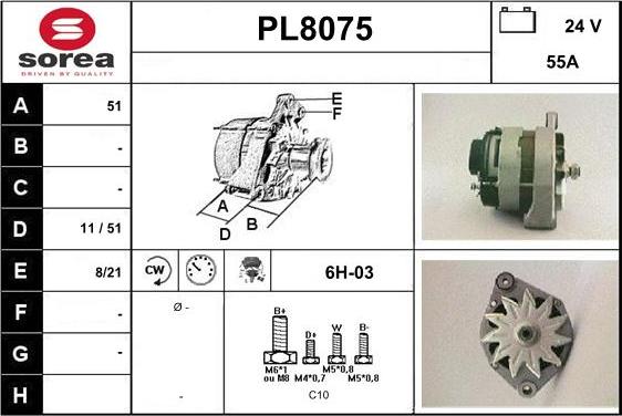 SNRA PL8075 - Alternator www.molydon.hr