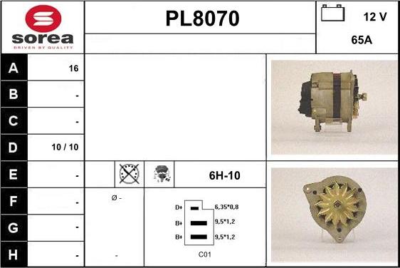 SNRA PL8070 - Alternator www.molydon.hr