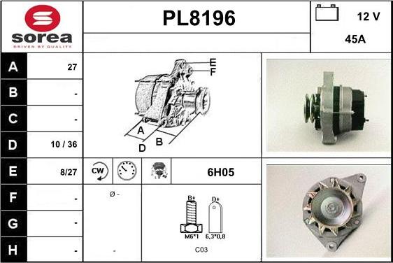 SNRA PL8196 - Alternator www.molydon.hr