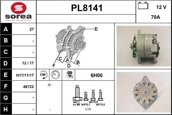 SNRA PL8141 - Alternator www.molydon.hr