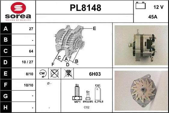 SNRA PL8148 - Alternator www.molydon.hr