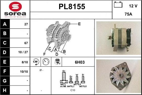 SNRA PL8155 - Alternator www.molydon.hr