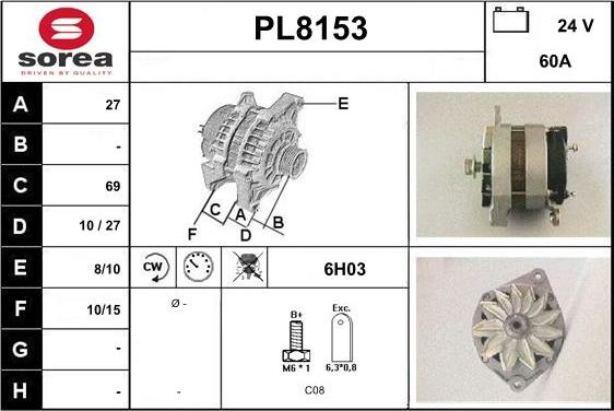 SNRA PL8153 - Alternator www.molydon.hr