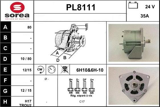 SNRA PL8111 - Alternator www.molydon.hr