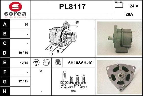 SNRA PL8117 - Alternator www.molydon.hr